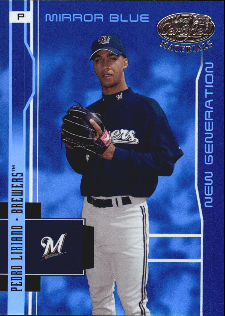 2003 Leaf Certified Materials Mirror Blue #215 Pedro Liriano NG