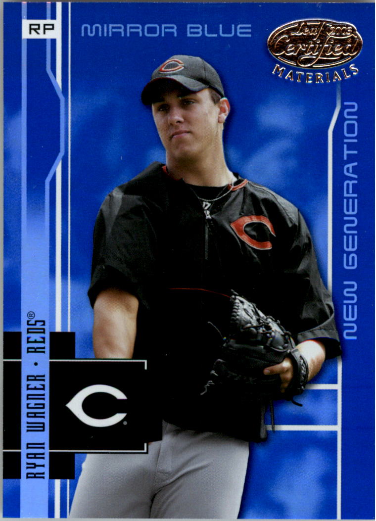 2003 Leaf Certified Materials Mirror Blue #258 Ryan Wagner NG