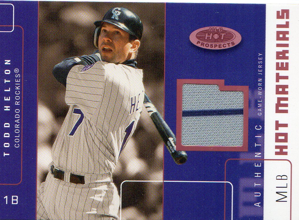 2003 Hot Prospects MLB Red Hot Materials #THE Todd Helton Jsy
