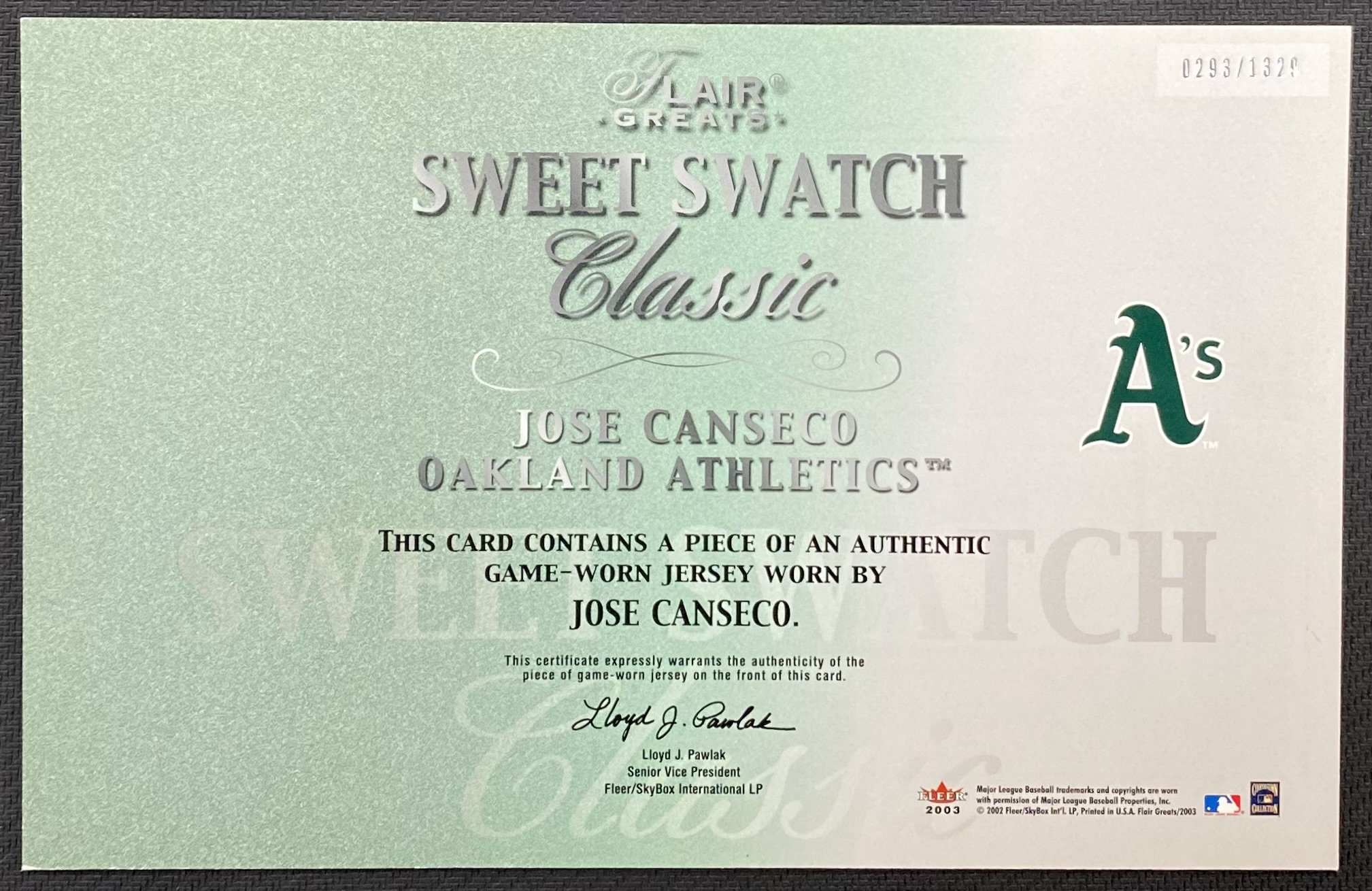 2003 FLAIR GREATS SWEET SWATCH CLASSIC JERSEY BASEBALL ASSORTED SINGLES U-PICK - Picture 7 of 32