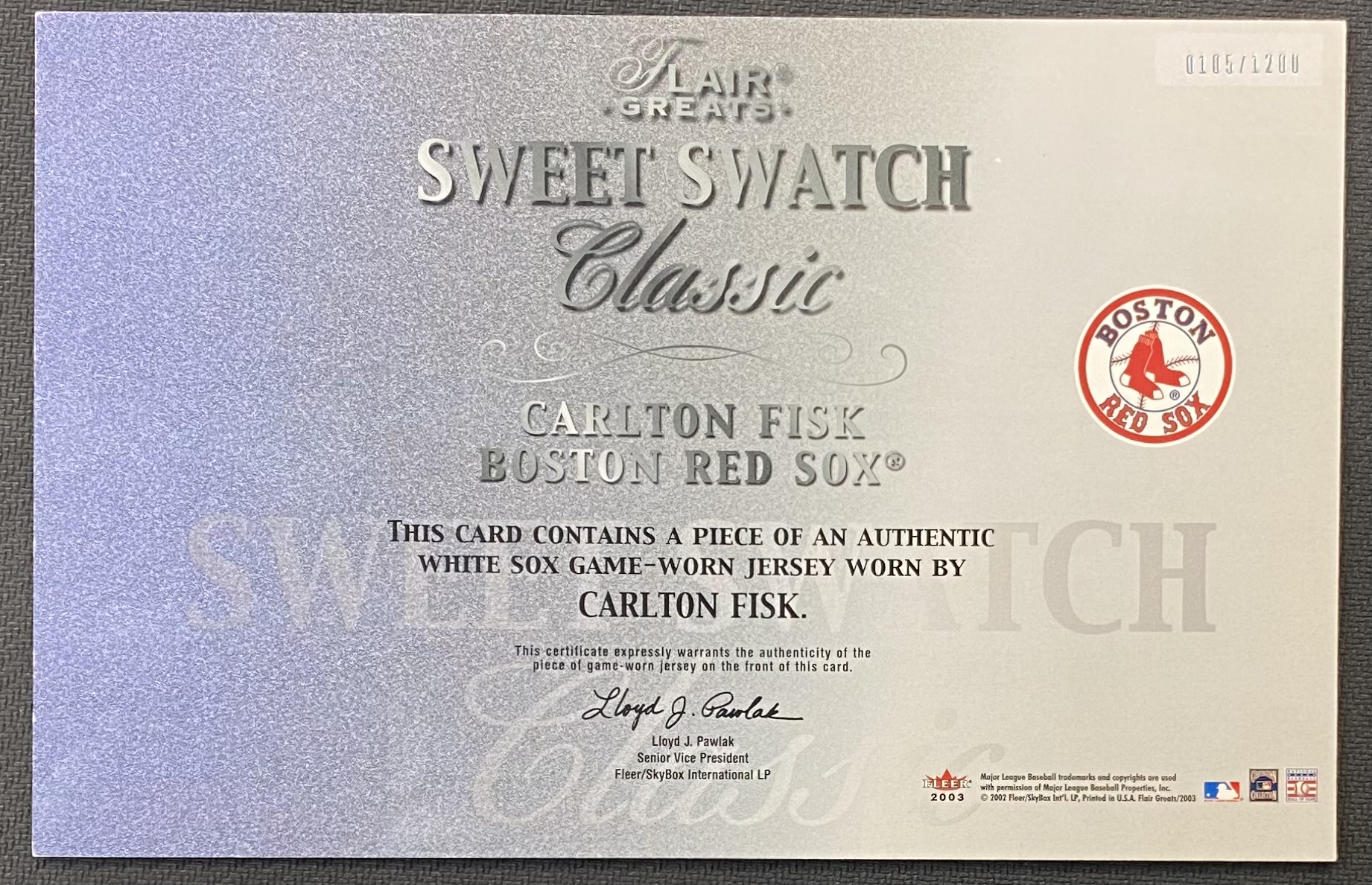 2003 FLAIR GREATS SWEET SWATCH CLASSIC JERSEY BASEBALL ASSORTED SINGLES U-PICK - Picture 11 of 32