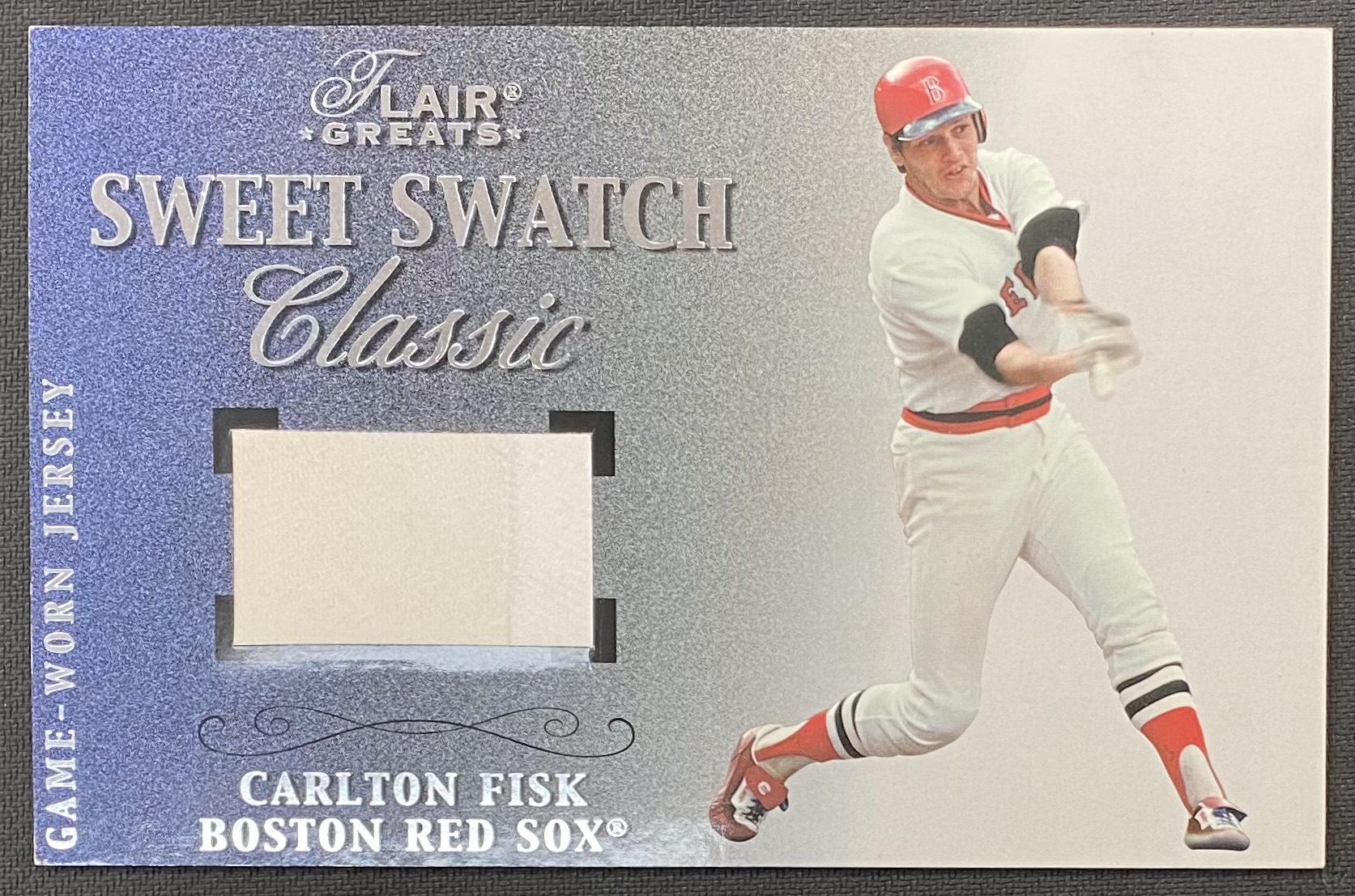 Carlton Fisk 2003 Fleer/Flair Greats Box Topper Sweet Swatch