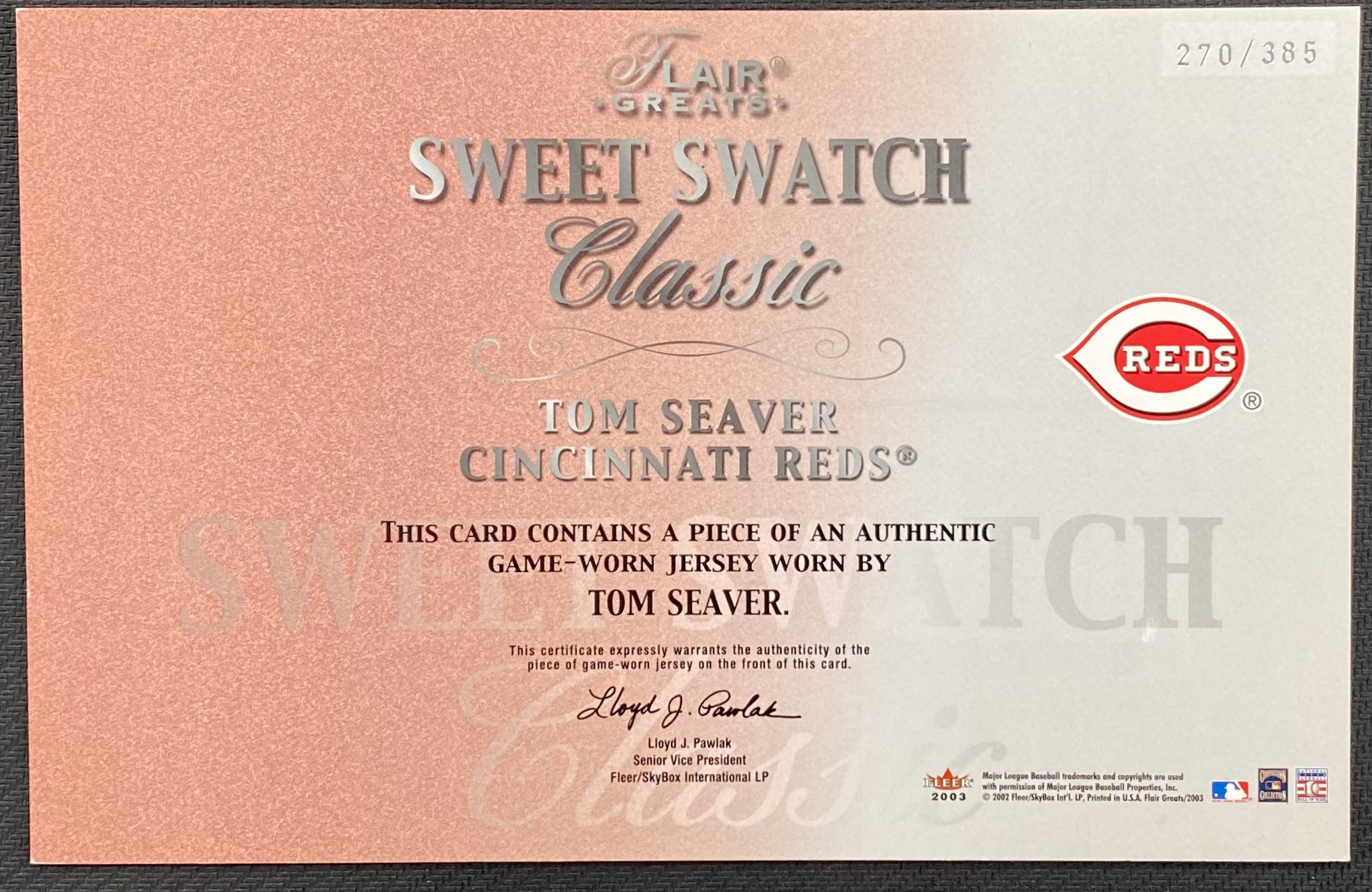 2003 FLAIR GREATS SWEET SWATCH CLASSIC JERSEY BASEBALL ASSORTED SINGLES U-PICK - Picture 32 of 32