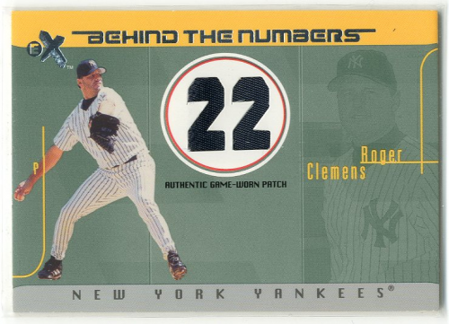 2003 E-X Behind the Numbers Game Jersey 99 #RC Roger Clemens