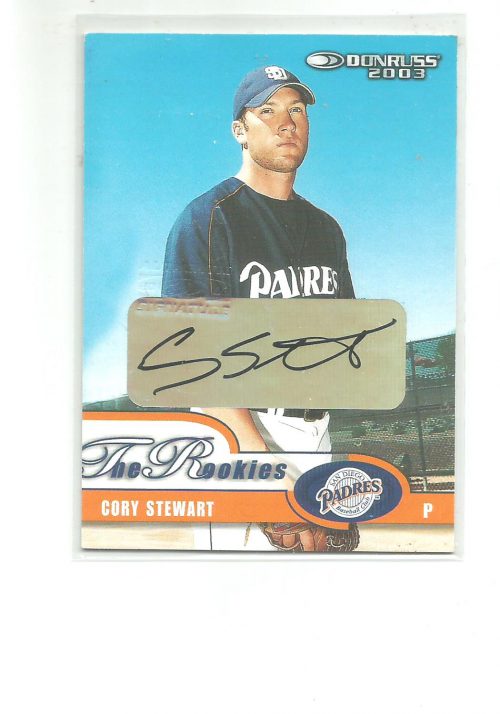 2003 Donruss Rookies Autographs #29 Cory Stewart/1000