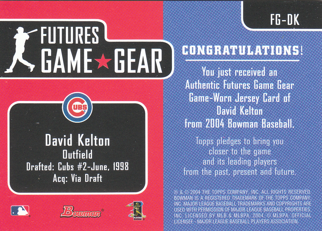 2004 Bowman Baseball "Autogramm und Relikt" Einsatzkarten - Bild 11 von 17
