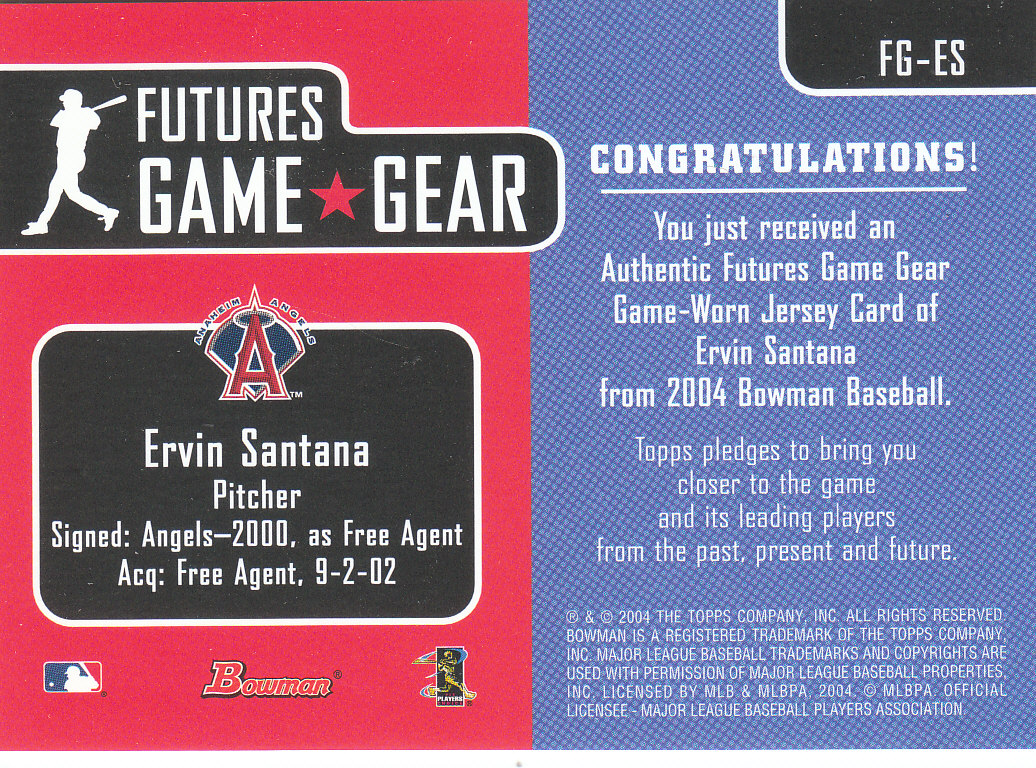 2004 Bowman Baseball "Autogramm und Relikt" Einsatzkarten - Bild 13 von 17