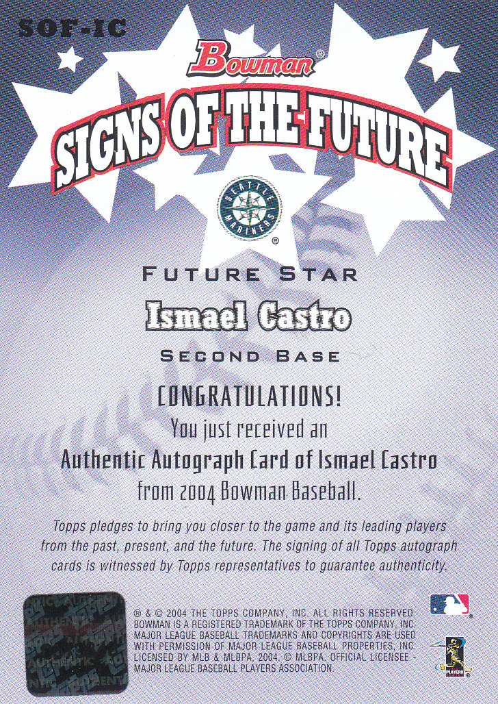 2004 Bowman Baseball "Autogramm und Relikt" Einsatzkarten - Bild 17 von 17