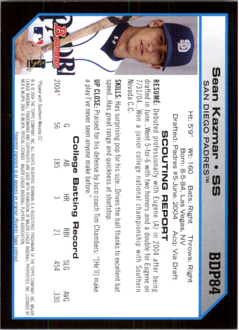 2004 Bowman Draft Baseball Card Pick (Base) - Picture 155 of 301