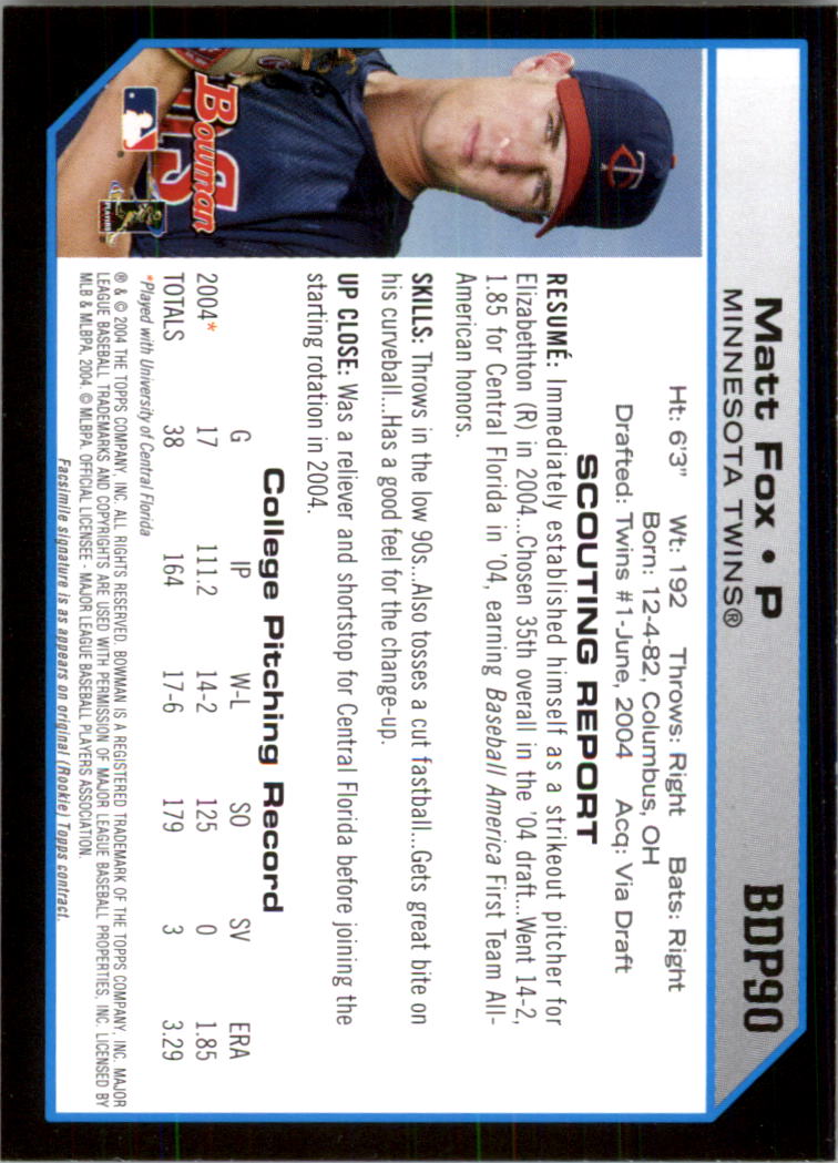 2004 Bowman Draft Baseball Card Pick (Base) - Picture 165 of 301