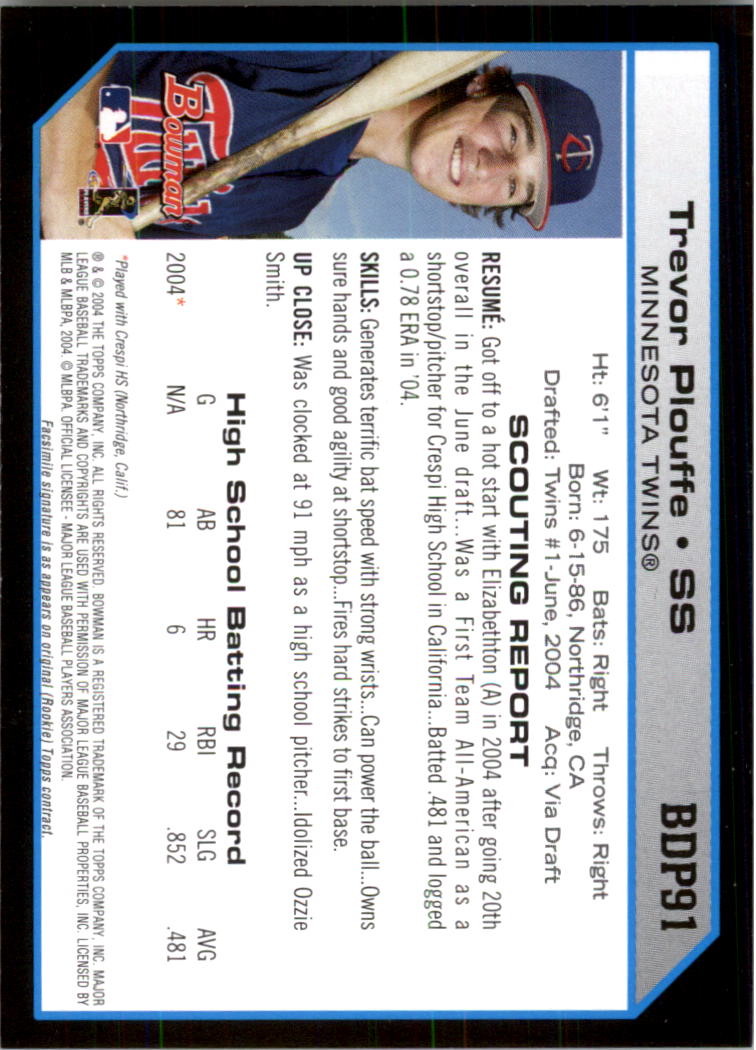 2004 Bowman Draft Baseball Card Pick (Base) - Picture 167 of 301