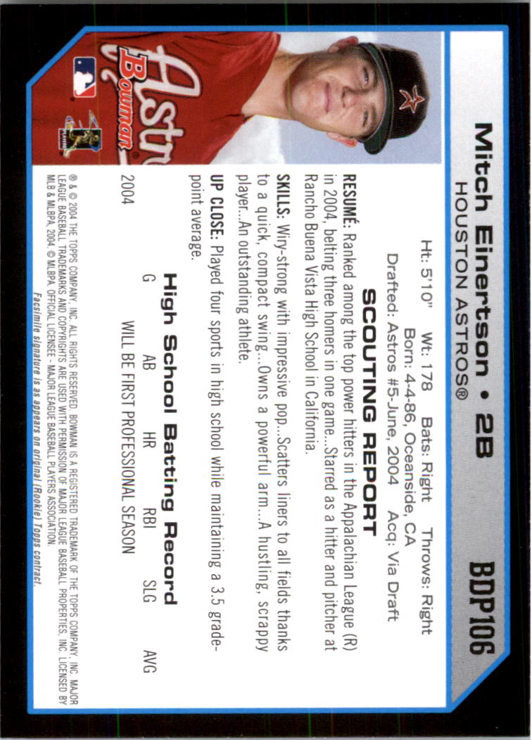 2004 Bowman Draft Baseball Card Pick (Base) - Picture 197 of 301