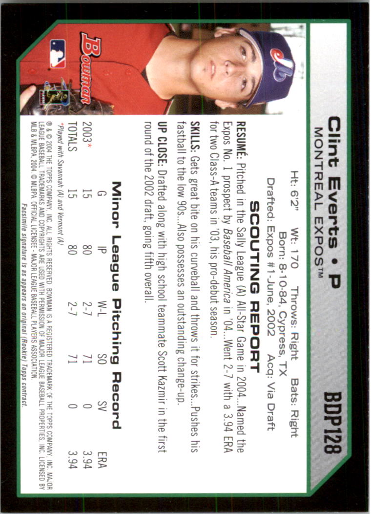 2004 Bowman Draft Baseball Card Pick (Base) - Picture 238 of 301