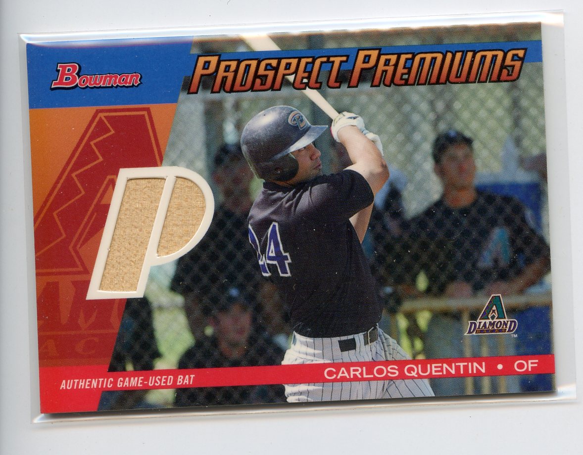 2004 Bowman Draft Prospect Premiums Relics #CQ Carlos Quentin Bat B