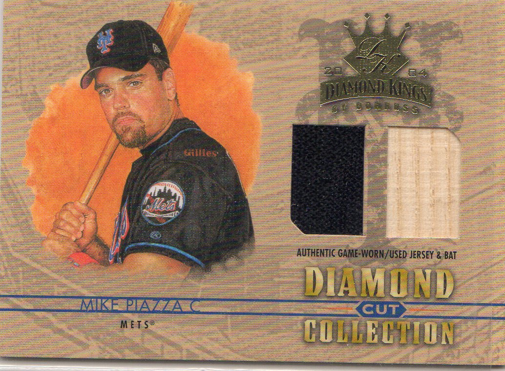 2004 Diamond Kings Diamond Cut Combos Material #DC22 Mike Piazza Bat-Jsy/50