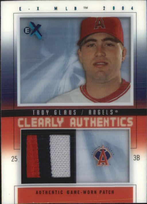2004 E-X Clearly Authentics Turquoise Nameplate #TG Troy Glaus/5