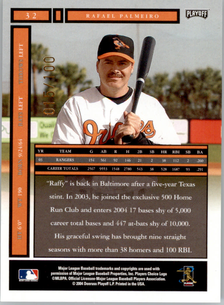 2004 Playoff Honors Baseball "Credits" Parallel Cards - Imagen 5 de 17