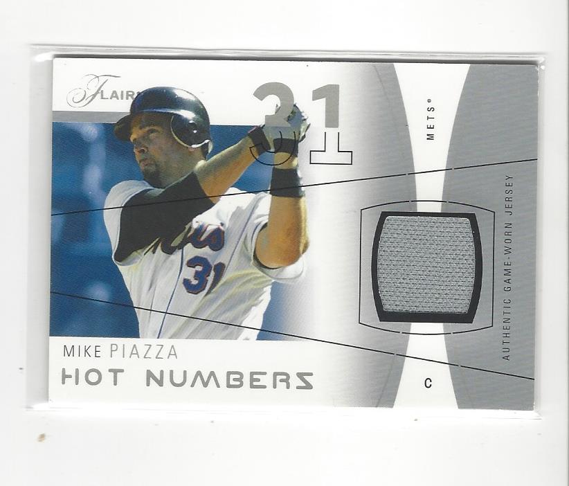 2004 Flair Hot Numbers Game Used Pewter #MIP Mike Piazza