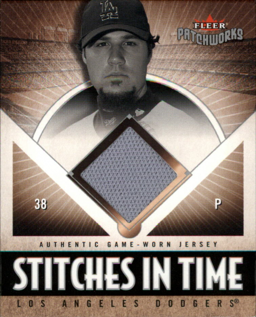 2004 Fleer Patchworks Stitches in Time Jersey #EG Eric Gagne