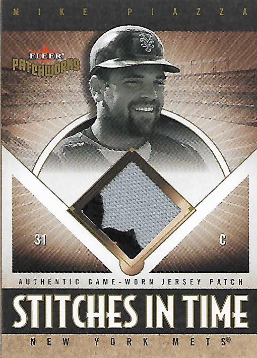 2004 Fleer Patchworks Stitches in Time Patch #MP Mike Piazza