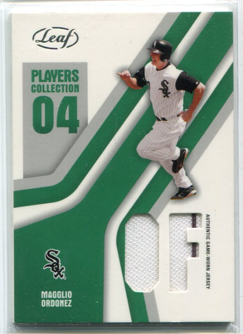 2004 Leaf Players Collection Jersey Green #53 Magglio Ordonez Home