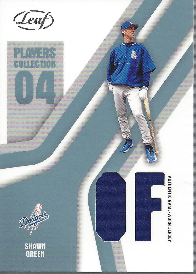 2004 Leaf Players Collection Jersey Platinum #88 Shawn Green Blue