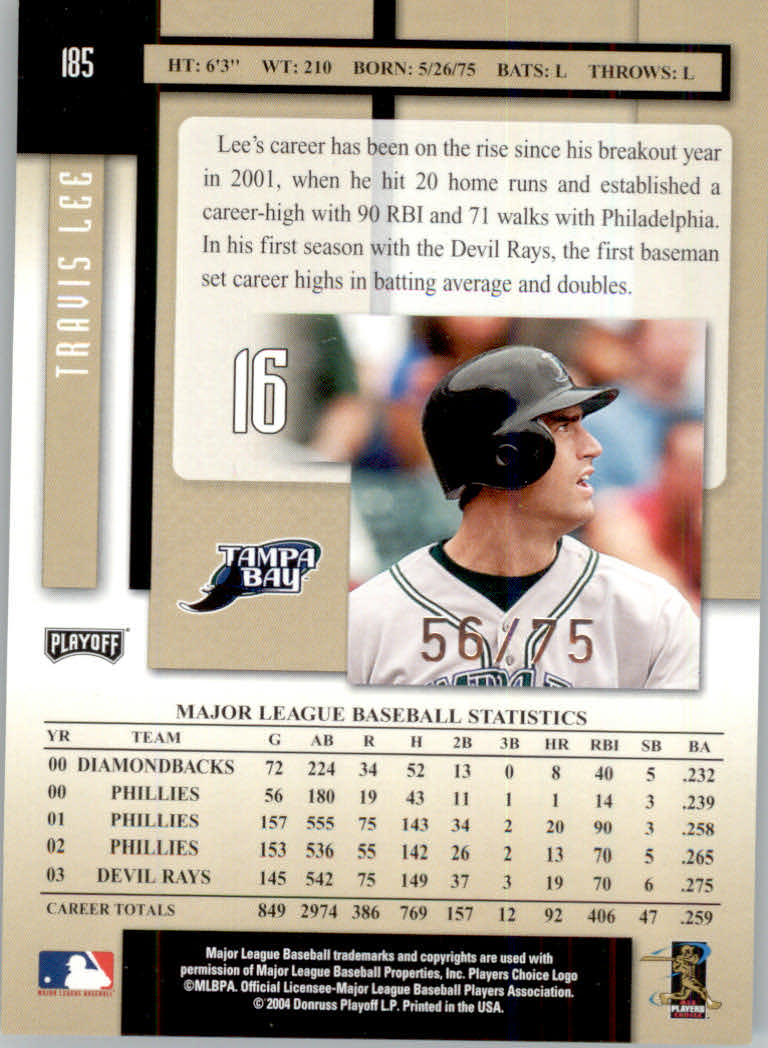 2004 Playoff Prestige Baseball "Xtra Bases" Parallel Cards - Bild 3 von 11