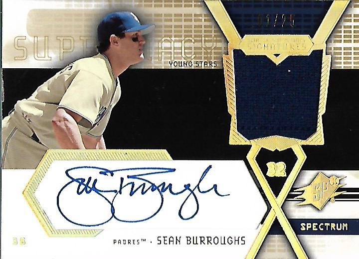 2004 SPx Swatch Supremacy Signatures Young Stars Spectrum #SB Sean Burroughs