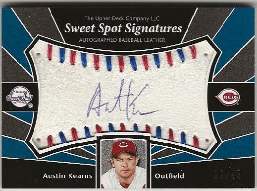 2004 Sweet Spot Signatures Red-Blue Stitch #SSAK Austin Kearns/45