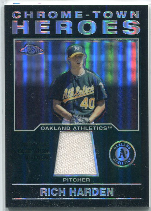 2004 Topps Chrome Town Heroes Relics #RH Rich Harden Uni