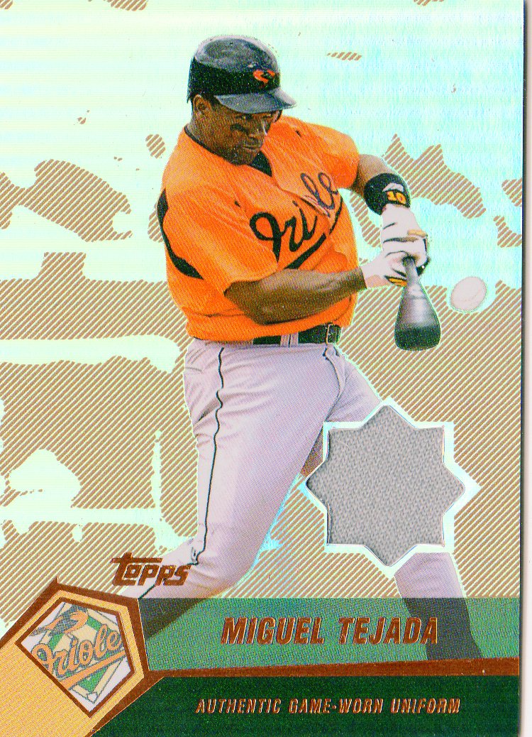 2004 Topps Clubhouse Copper Relics #MTE Miguel Tejada Uni