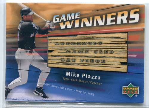 2004 Upper Deck Game Winners Bat #MP Mike Piazza