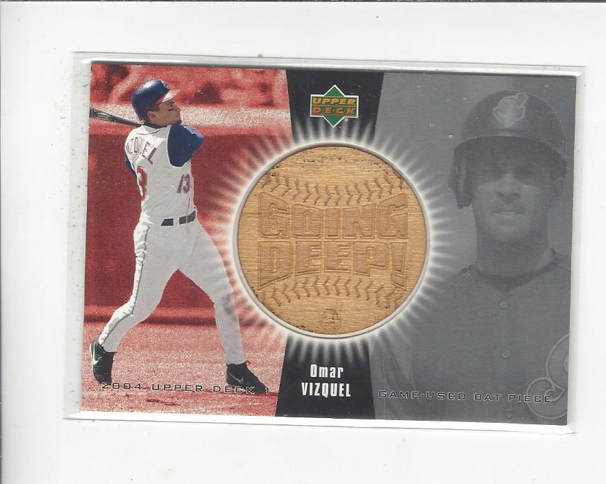 2004 Upper Deck Going Deep Bat #OV Omar Vizquel SP/115