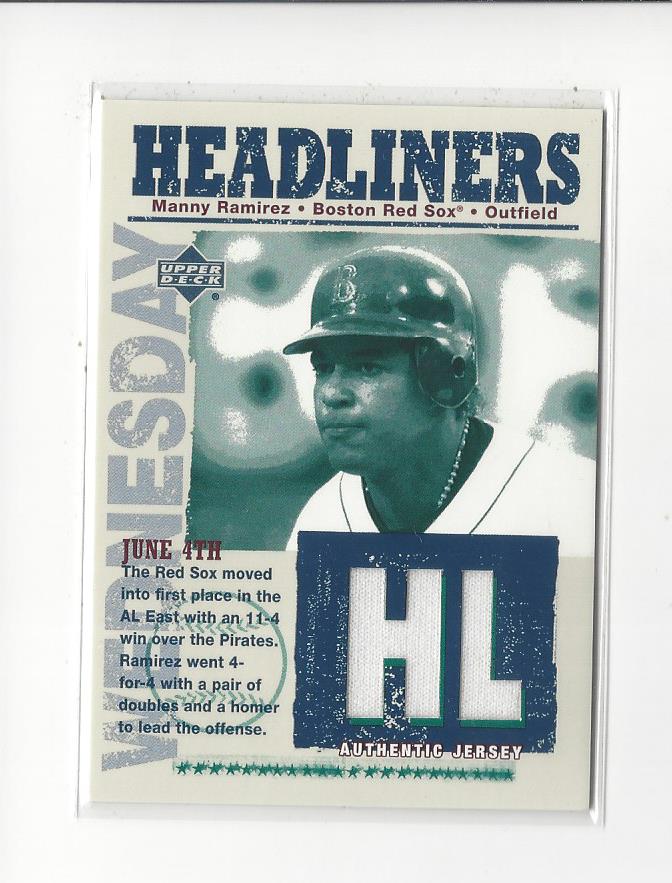 2004 Upper Deck Headliners Jersey #MR Manny Ramirez