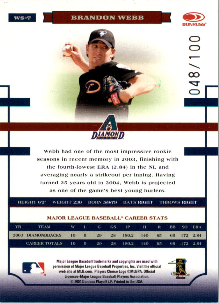 Donruss World Series HoloFoil 2004 #d/100 tú eliges - Imagen 11 de 69