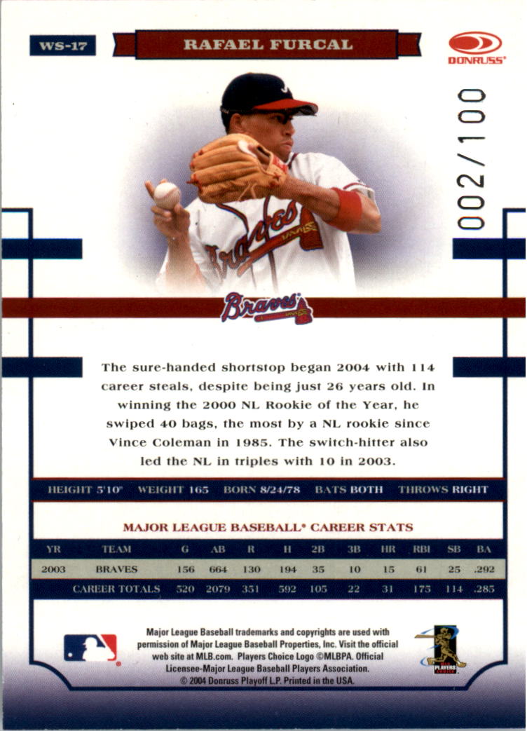 Donruss World Series HoloFoil 2004 #d/100 tú eliges - Imagen 15 de 69