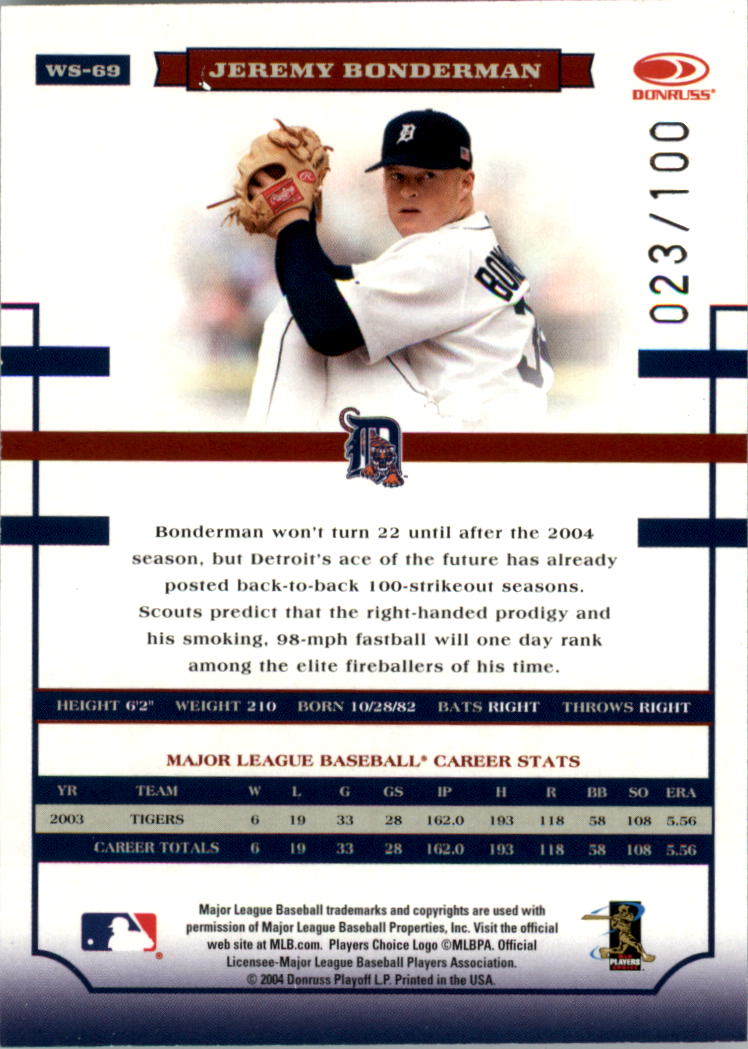 Donruss World Series HoloFoil 2004 #d/100 tú eliges - Imagen 31 de 69