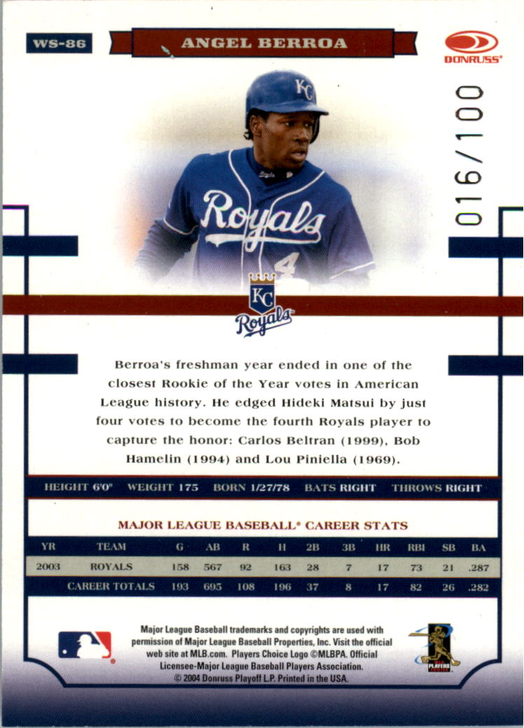 Donruss World Series HoloFoil 2004 #d/100 tú eliges - Imagen 37 de 69