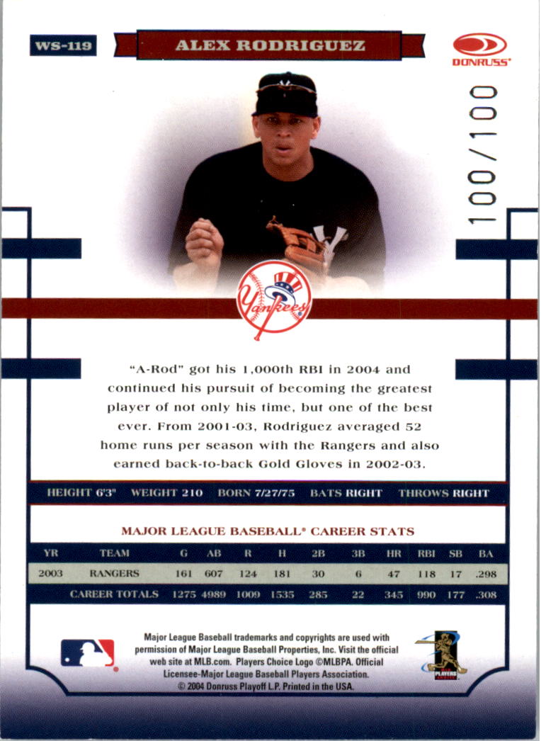 Donruss World Series HoloFoil 2004 #d/100 tú eliges - Imagen 41 de 69