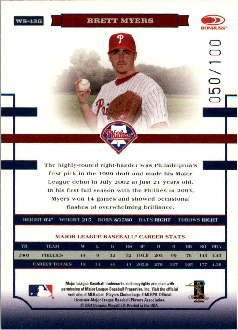 Donruss World Series HoloFoil 2004 #d/100 tú eliges - Imagen 45 de 69