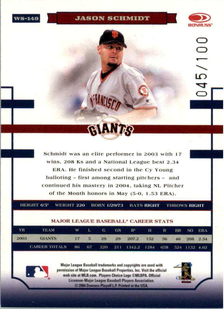Donruss World Series HoloFoil 2004 #d/100 tú eliges - Imagen 49 de 69