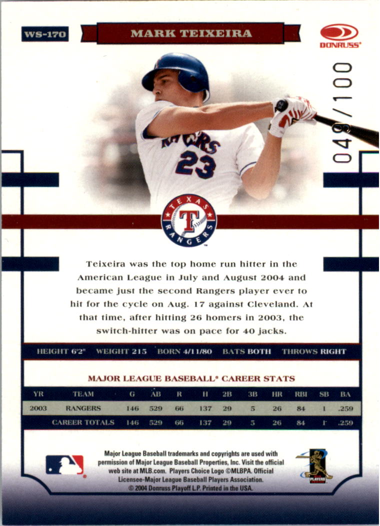 Donruss World Series HoloFoil 2004 #d/100 tú eliges - Imagen 57 de 69