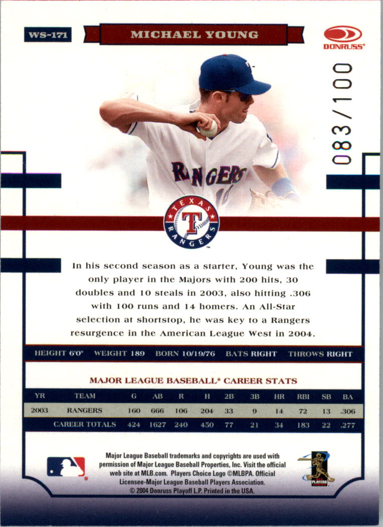 Donruss World Series HoloFoil 2004 #d/100 tú eliges - Imagen 59 de 69