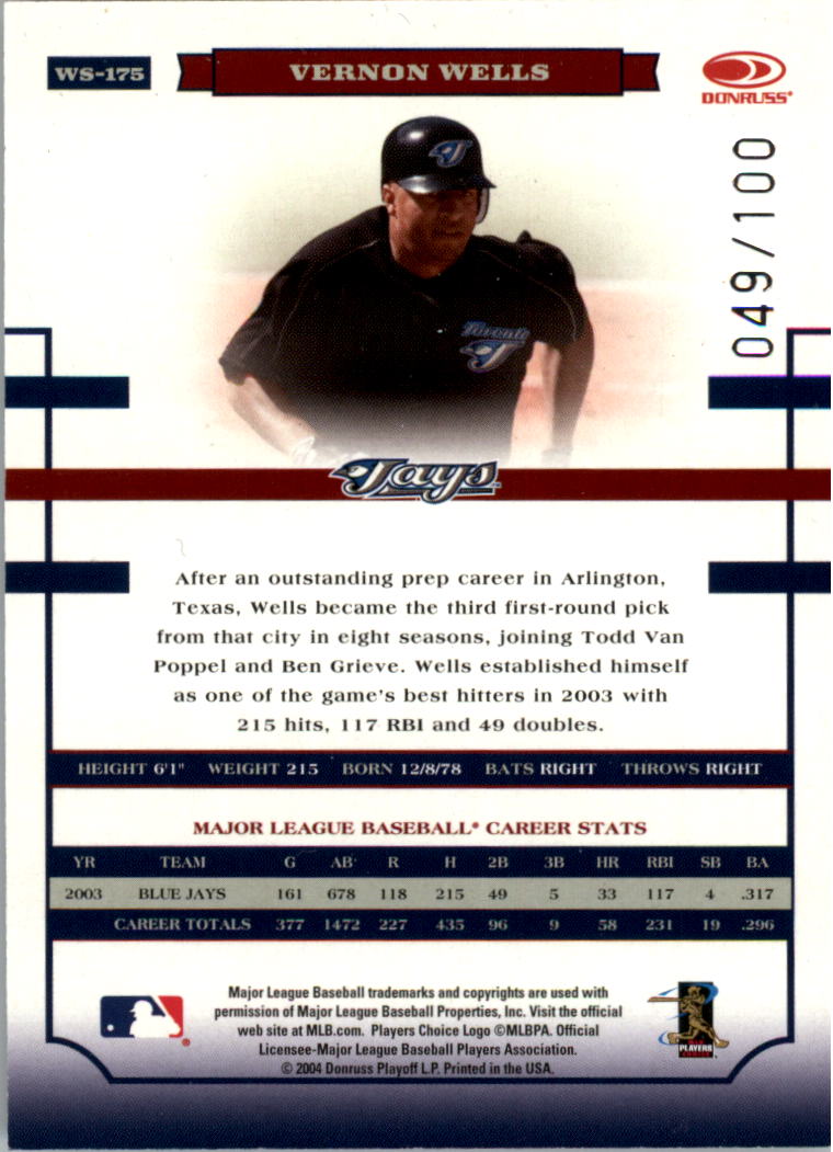 Donruss World Series HoloFoil 2004 #d/100 tú eliges - Imagen 61 de 69