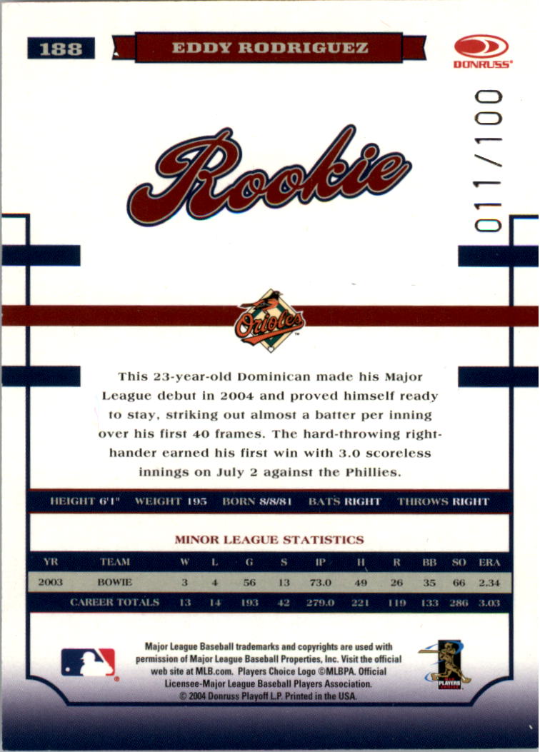 Donruss World Series HoloFoil 2004 #d/100 tú eliges - Imagen 65 de 69