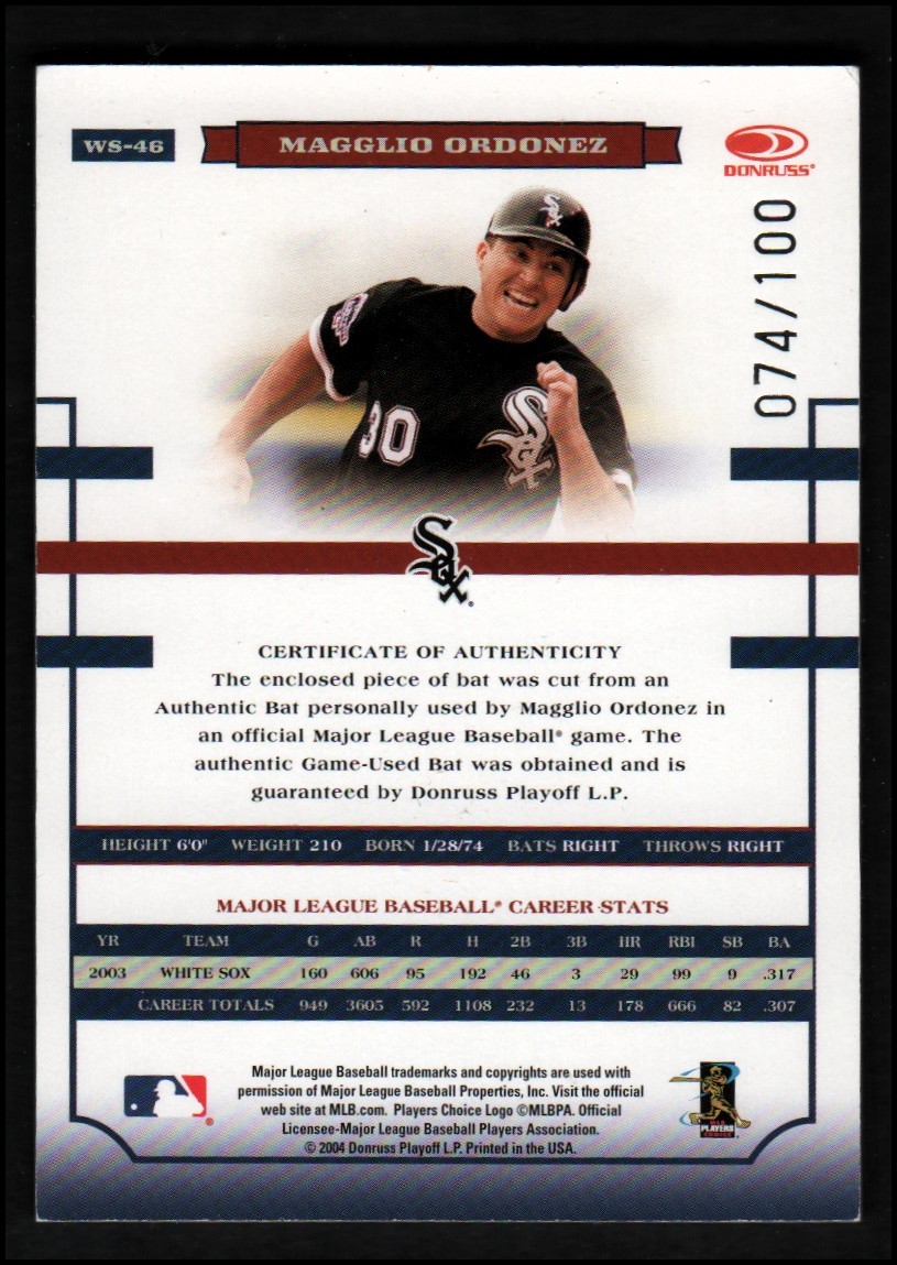 2004 Donruss World Series Material Bat YOU PICK - Picture 9 of 37
