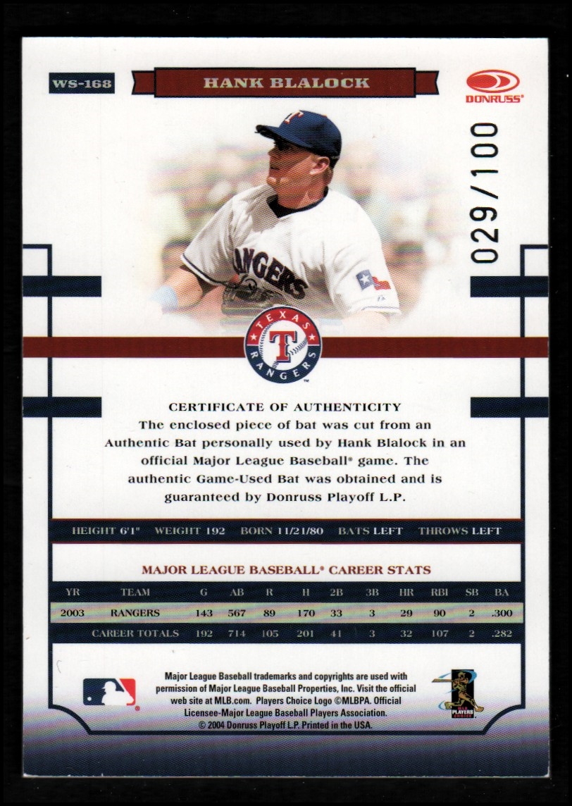 2004 Donruss World Series Material Bat YOU PICK - Picture 33 of 37