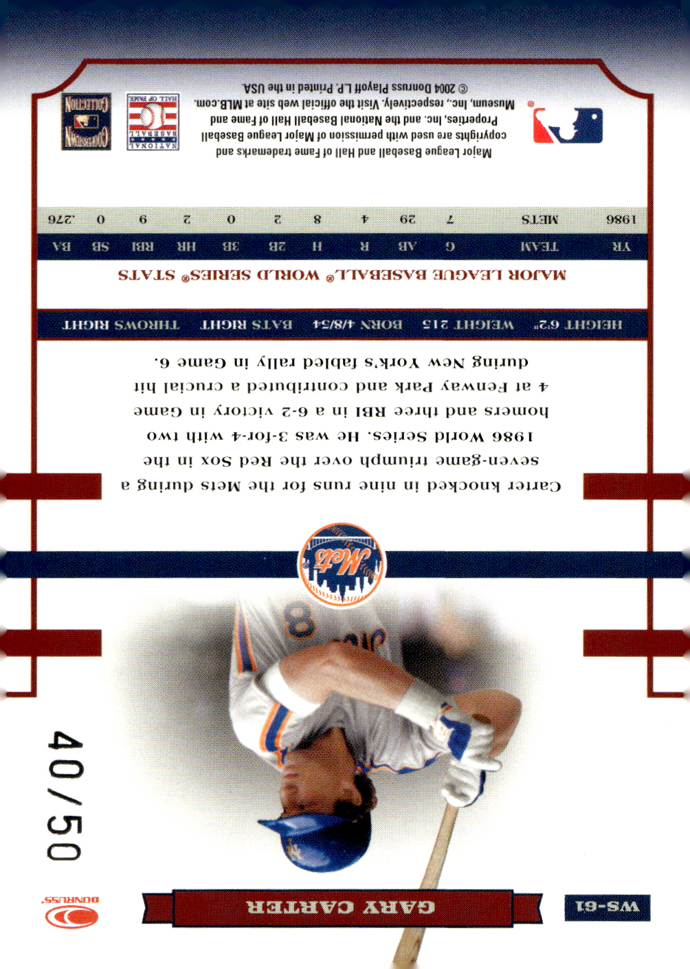 2004 DONRUSS WORLD SERIES BLUE HOLOFOIL 50 BASEBALL ASSORTED SINGLES U-PICK - Picture 3 of 11