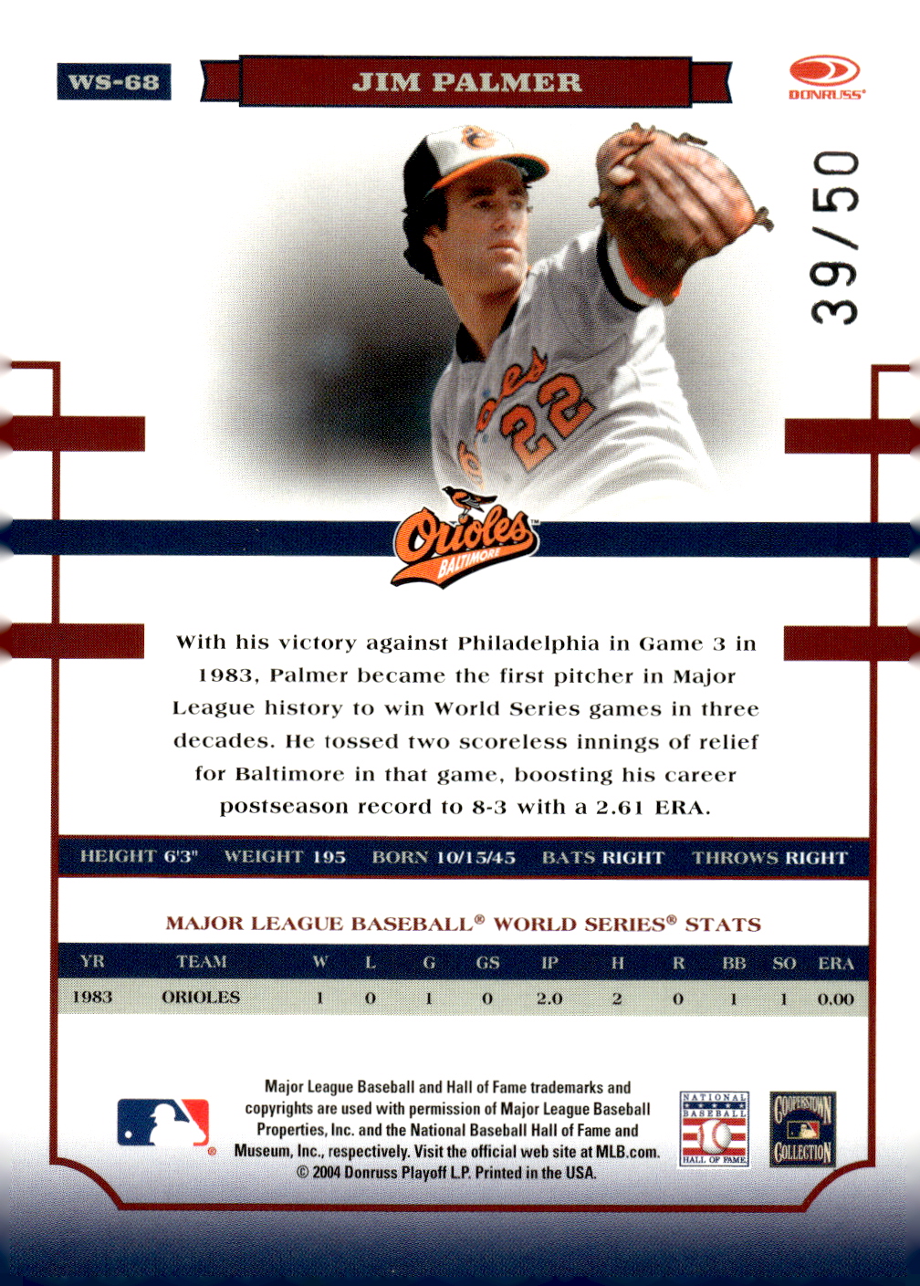 2004 DONRUSS WORLD SERIES BLUE HOLOFOIL 50 BASEBALL ASSORTED SINGLES U-PICK - Picture 7 of 11