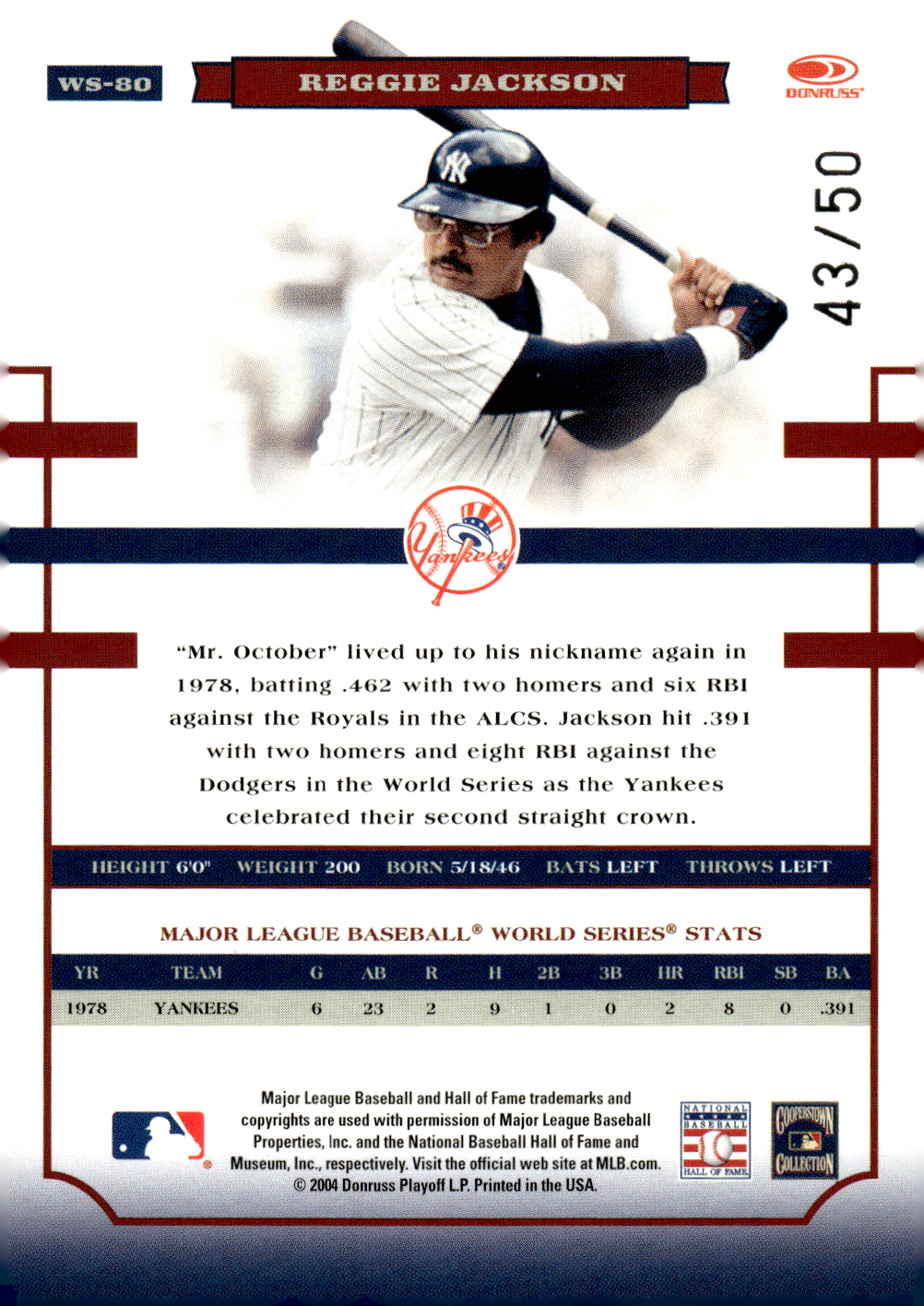 2004 DONRUSS WORLD SERIES BLUE HOLOFOIL 50 BASEBALL ASSORTED SINGLES U-PICK - Picture 9 of 11